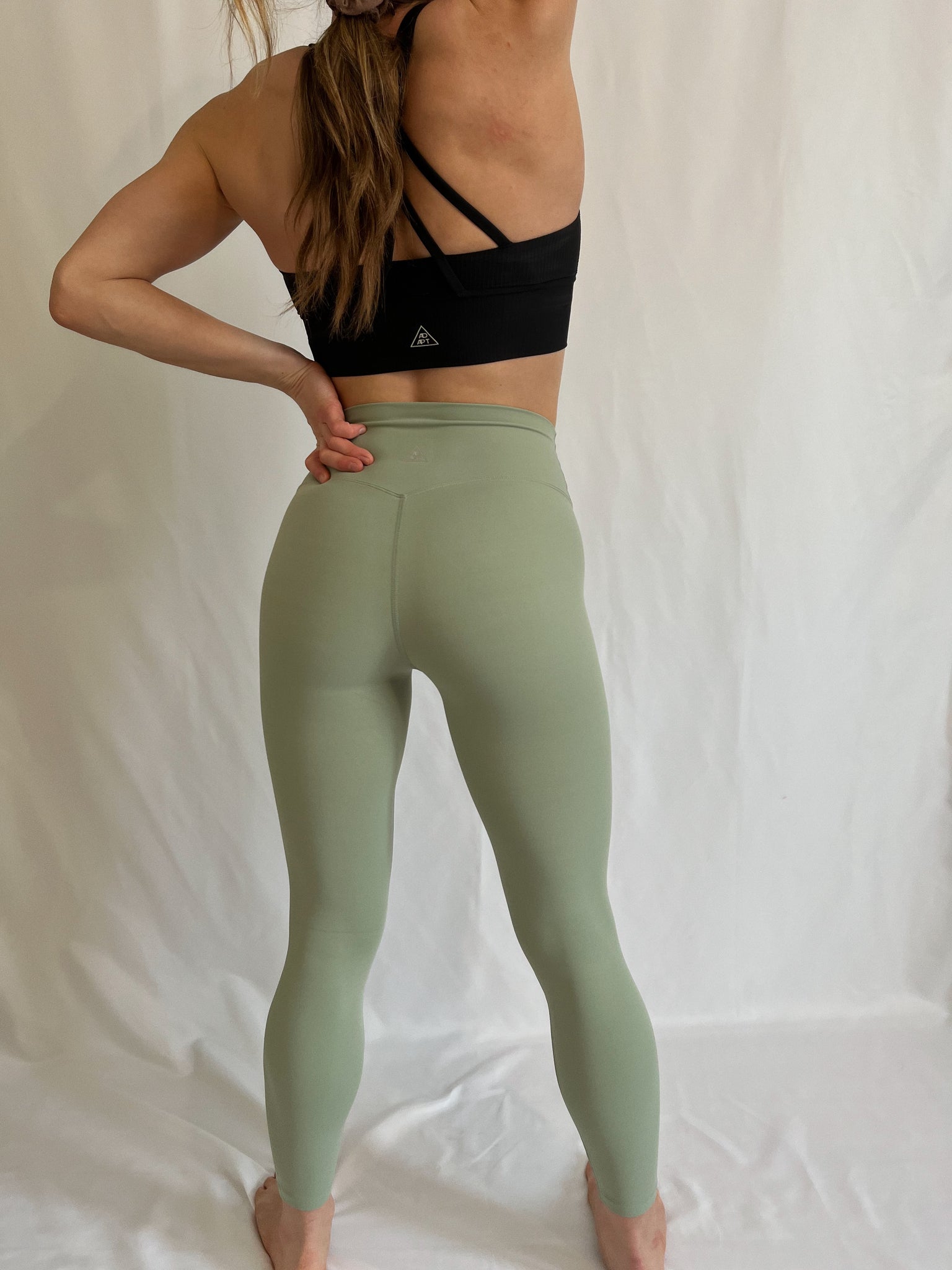 Unknown, Pants & Jumpsuits, Women Small Lined Leggings Thermal Tights  High Waisted Nude And Green 2 Pack